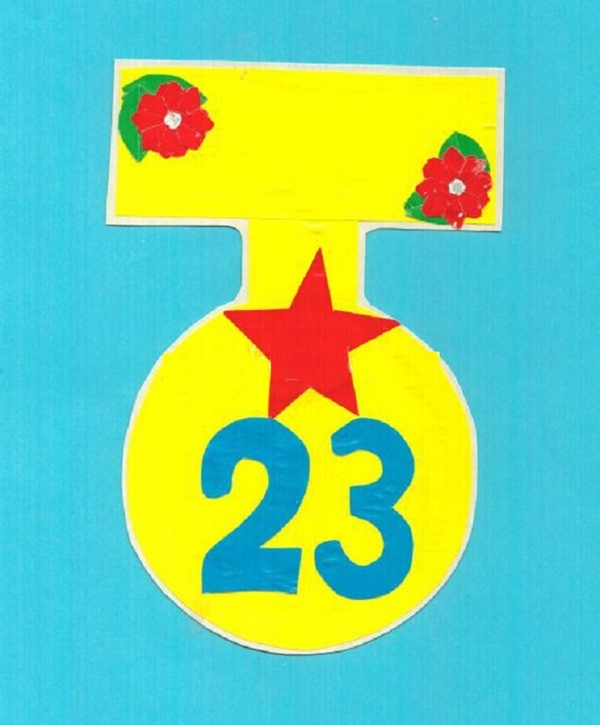 Applique el 23 de febrero, propias manos