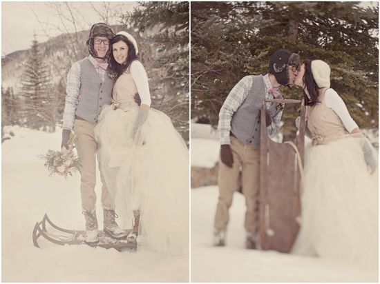 Ideas para una sesión de fotos de boda en el invierno
