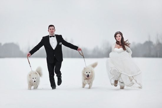 Ideas para una sesión de fotos de boda en el invierno