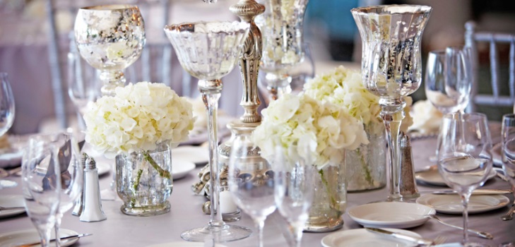Decoración de vidrios de boda