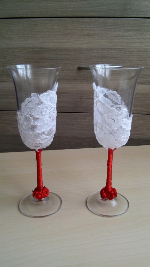 Decoración de vidrios de boda