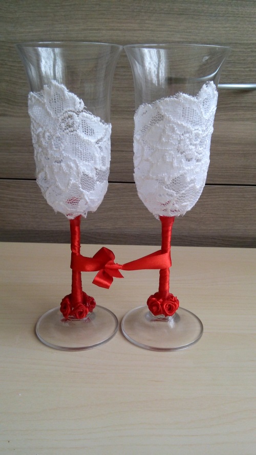 Decoración de vidrios de boda