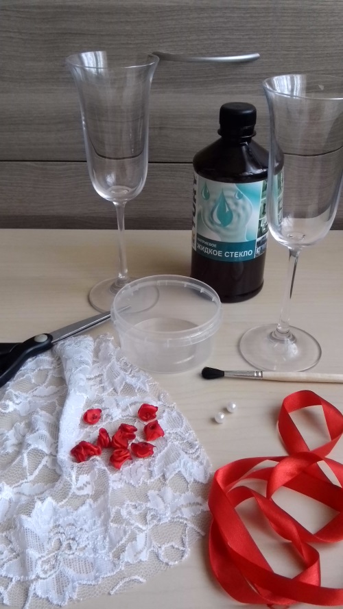 Decoración de vidrios de boda