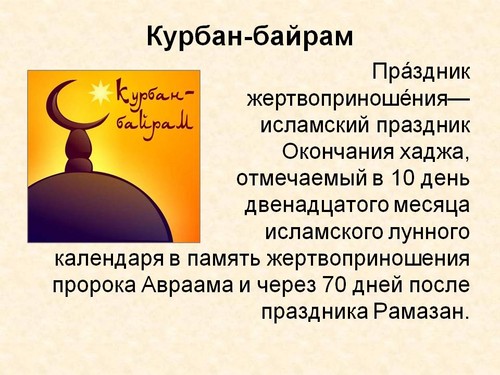 Kurban-Bayram en el calendario musulmán de 2015