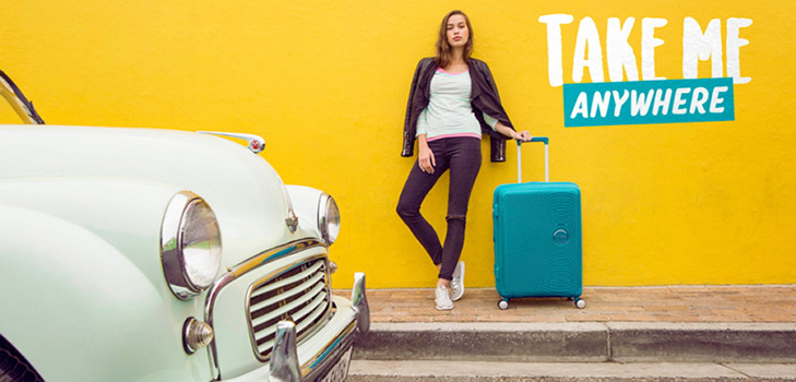 Verano en la carretera: maletas brillantes American Tourister Soundbox