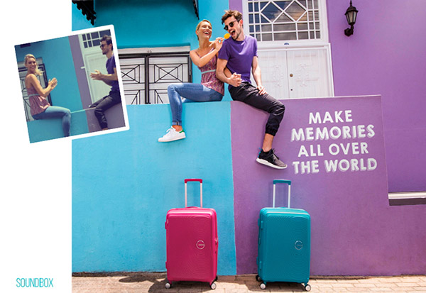 Verano en la carretera: maletas brillantes American Tourister Soundbox