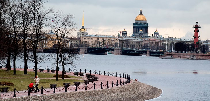 El tiempo en San Petersburgo en febrero 2017