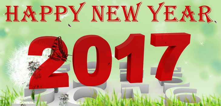 Felicitaciones Feliz año nuevo 2017 Cock