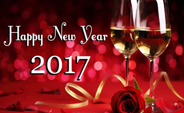 Felicitaciones Feliz año nuevo 2017 Cock