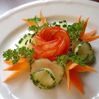 Decoración de platos festivos