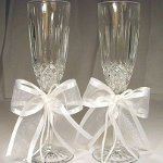 Decoración de copas de boda