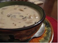 sopa con champiñones 