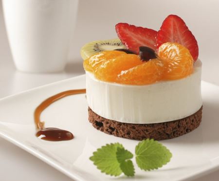 Postres de cuajada con una foto