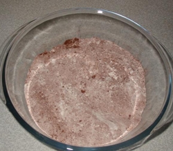 Foto de una receta de pastel de chocolate 