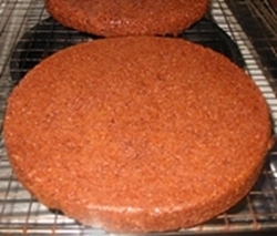 Foto de una receta de pastel de chocolate 