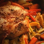 Imagen de una receta de un cuello de cerdo al horno en el horno