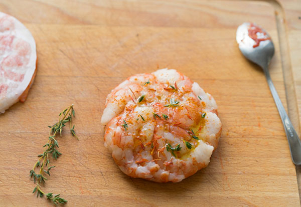 Idea para el almuerzo: mini pizza picante con gambas