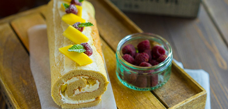 Una receta refinada: un rollo con crema cremosa