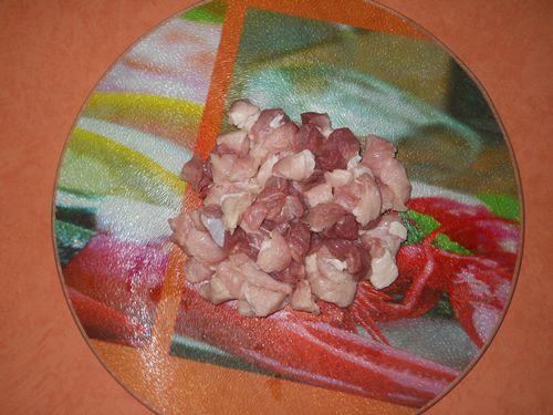 Carne de cerdo en salsa cremosa en un multivark