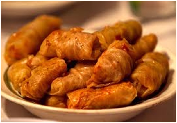 deliciosos rollos de repollo