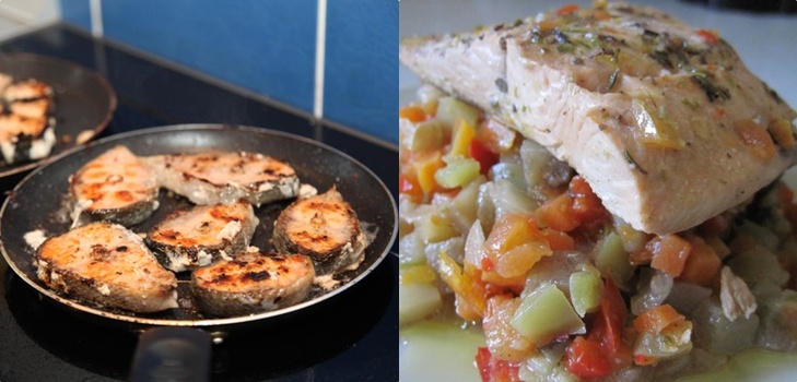 Cómo cocinar salmón rosado? Recetas de salmón rosado jugoso y suave en el horno con crema agria
