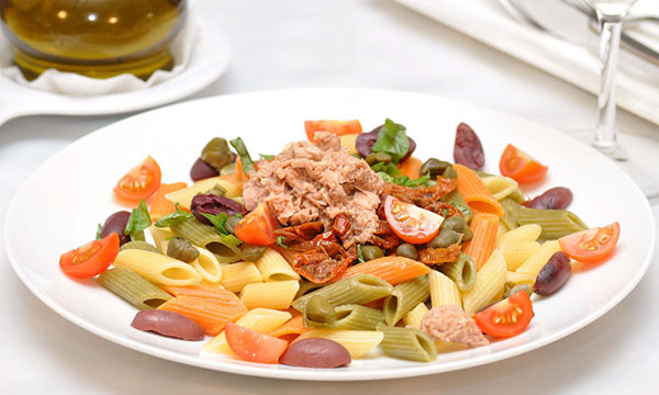 Receta de exquisita pasta con atún picante