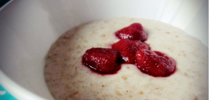 Gachas de avena en leche