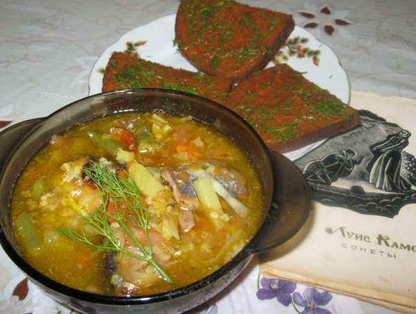 Sopa de conservas de saurio: recetas sabrosas y útiles