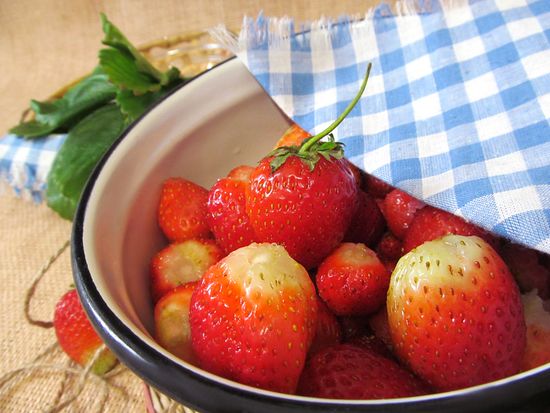 La receta de las fresas en su propio jugo