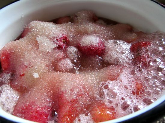 La receta de las fresas en su propio jugo