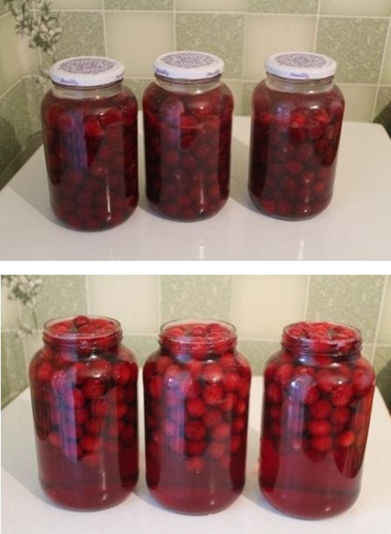Compota fragante de cereza para el invierno - receta