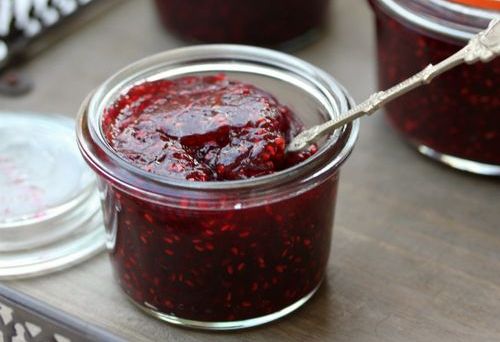 Mermelada de frambuesa con miel