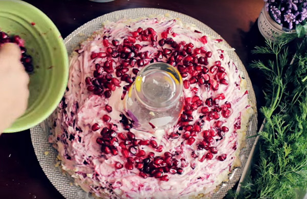 Ensaladas de Año Nuevo - recetas simples, baratas y deliciosas para el Año Nuevo 2017 Cock con foto