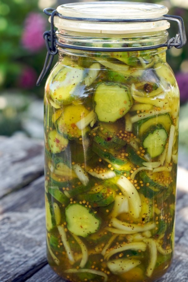 Pepinos con mostaza para el invierno en latas, recetas con foto