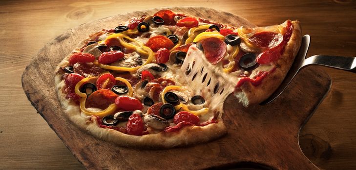 Recetas de pizza en una sartén