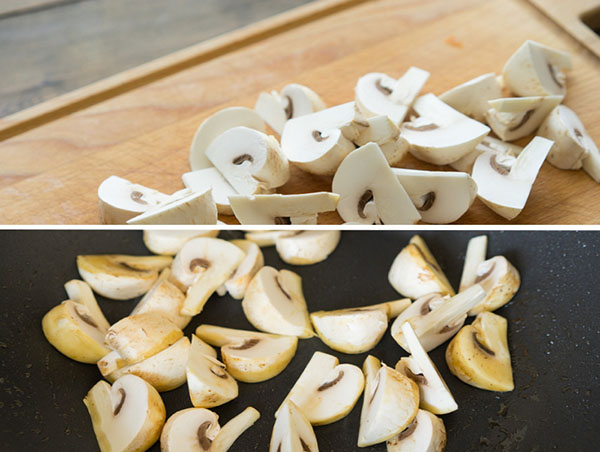 Una receta simple: pollo con champiñones en salsa de crema de mostaza