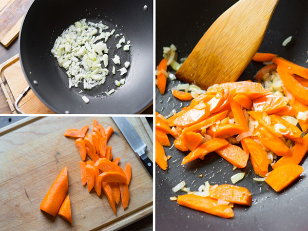 Una receta de pollo simple en un adobo con guarnición de verduras