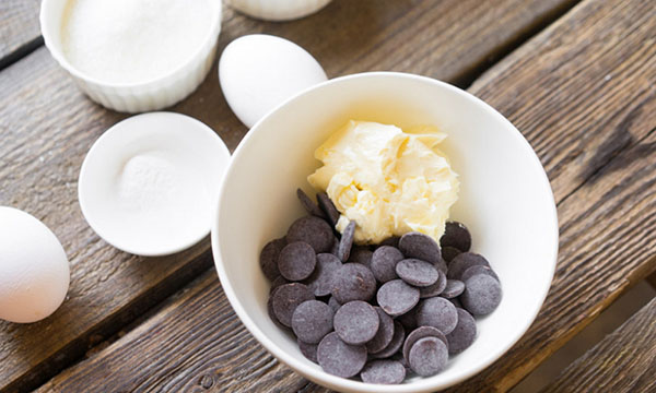 Una receta simple: magdalenas festivas de chocolate con ganash
