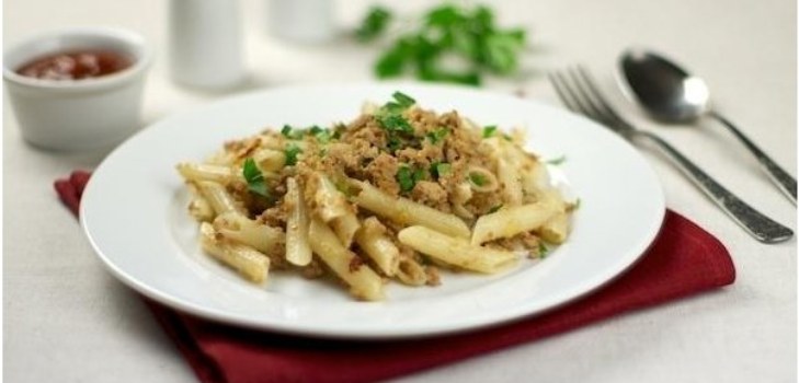 un plato de pasta