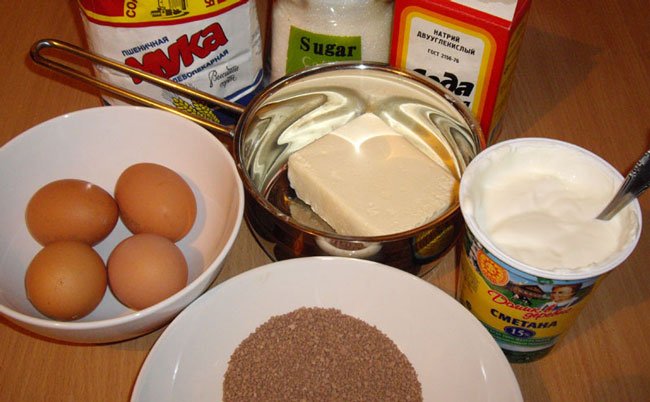 ingredientes para pastel