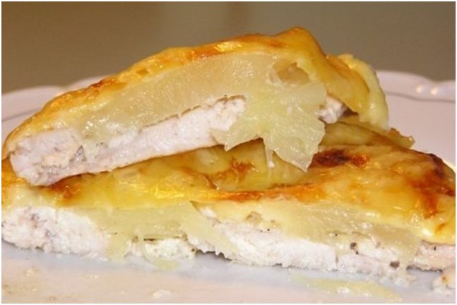 pescado con piña