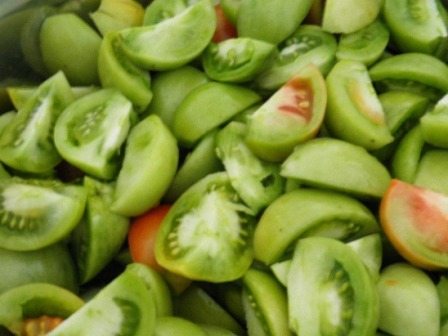 Rebanada de tomates