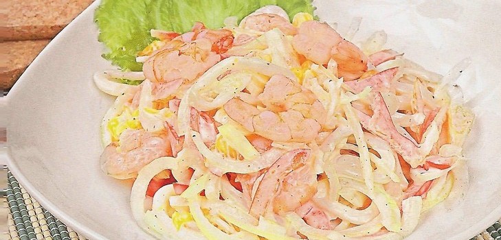 Ensalada de camarón y calamar