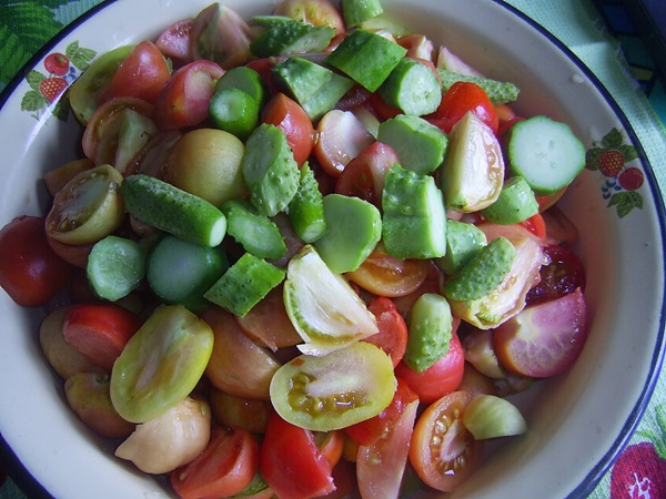 Ensalada de tomate para el invierno