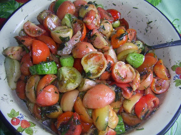 Ensalada de tomate para el invierno