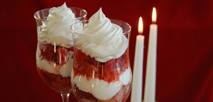 Postre cremoso para el Día de San Valentín