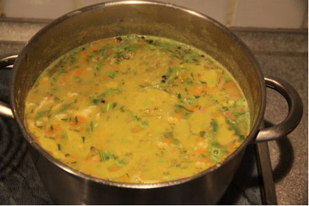 sopa de guisantes