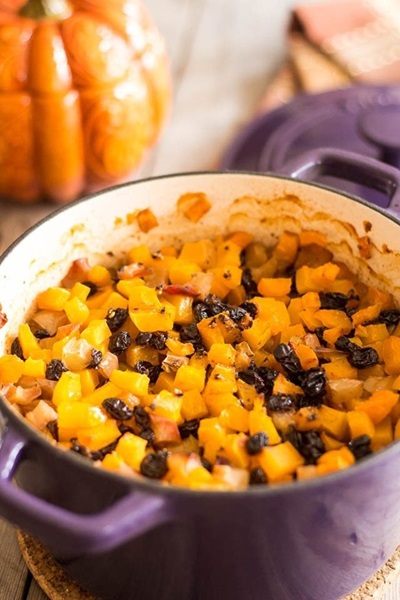 Calabaza en el horno