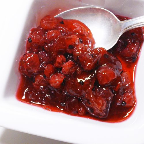 Mermelada de miel de grosella roja