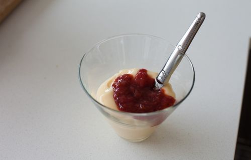 Mermelada con fresas de ruibarbo